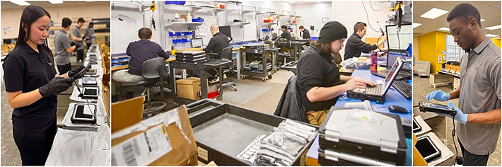 RuggedBooks condition categories comparing new, open-box, refurbished and TRUE tested and repaired used rugged computers